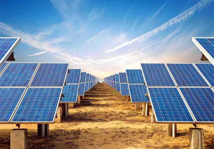 In the evening, when the solar panels